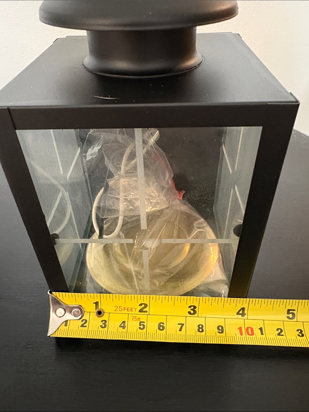 Pair of Black Outdoor Lantern Wall Sconces Lights with Gold Finials Norwell - Picture 10 of 11